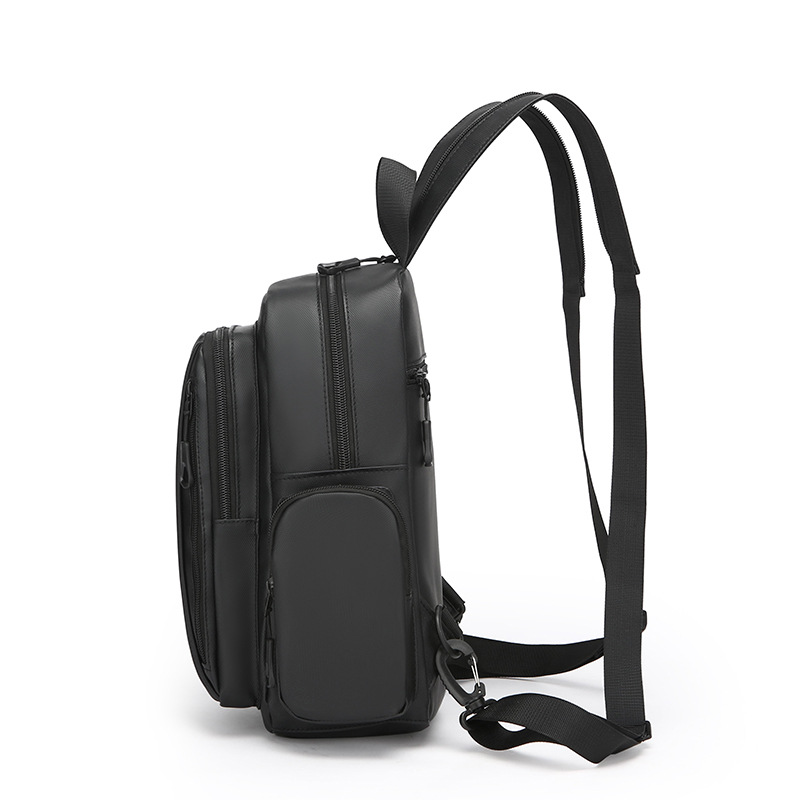 New business backpack, water-resistant, suitable for both shoulder and single shoulder, men's chest bag, cross-border Oxford fabric, men's computer backpack Application Scenario