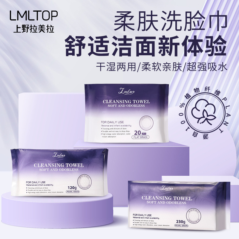 LMLTOP Cross-border Full English Round Cotton Pads Makeup Remover pads Round Cotton pads Application Scenario
