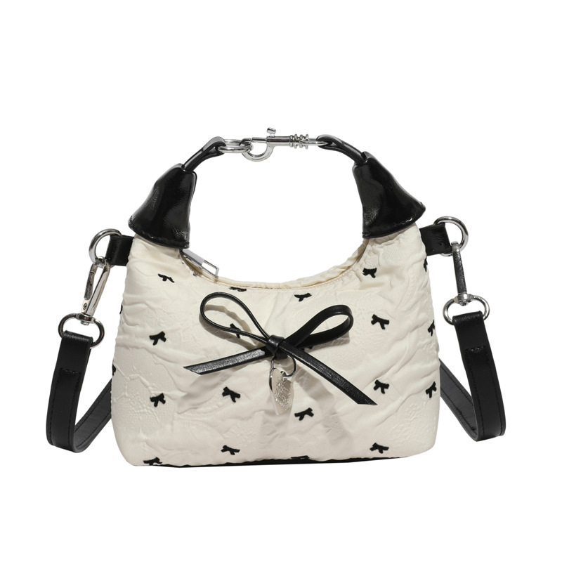 A versatile bow-shaped crossbody bag for women, a simple Korean-style handbag, a new summer 2025 fashionable dumpling bag Item Picture