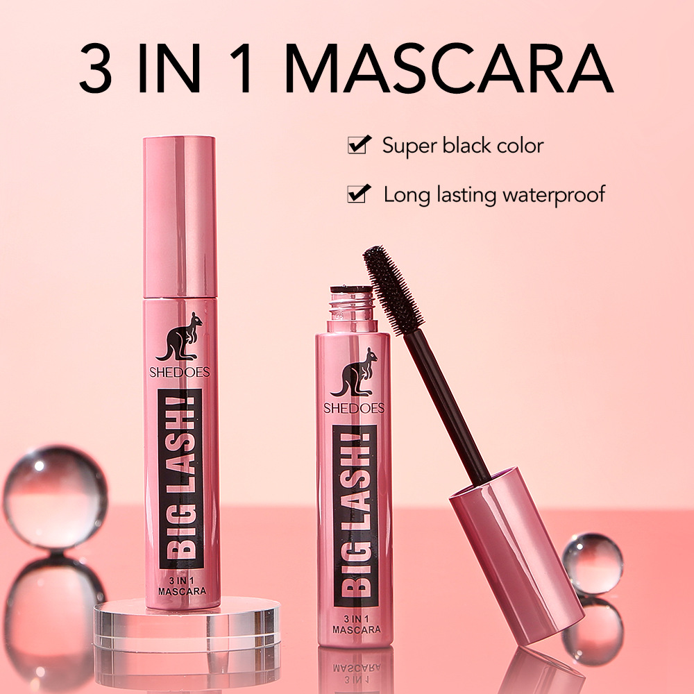 Cross-border SHEDOES Kangaroo Mascara: Waterproof, Thick, Long, Curling, Long-lasting, Big Eyes 4D Mascara full figure