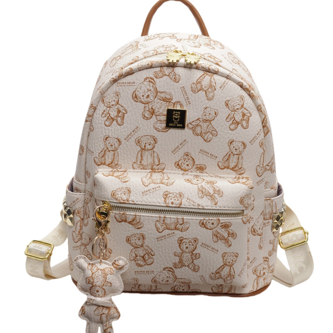 The 2024 new school-style backpack for women is a versatile and casual backpack in various sizes for travel and commuting Item Picture