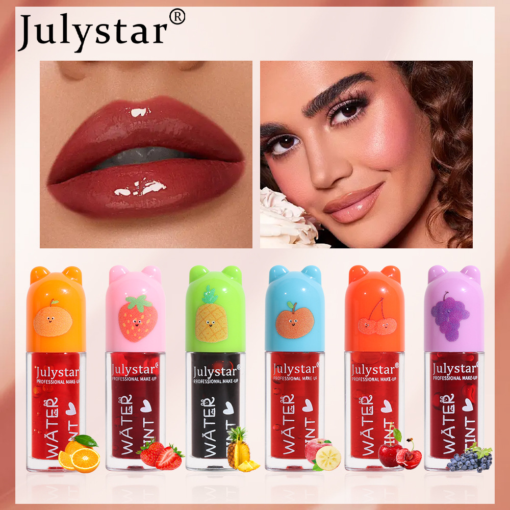Cross-border makeup mirror gloss lip gloss set, non-fading and non-staining lip dye, moisturizing lipstick water for export wholesale details Picture