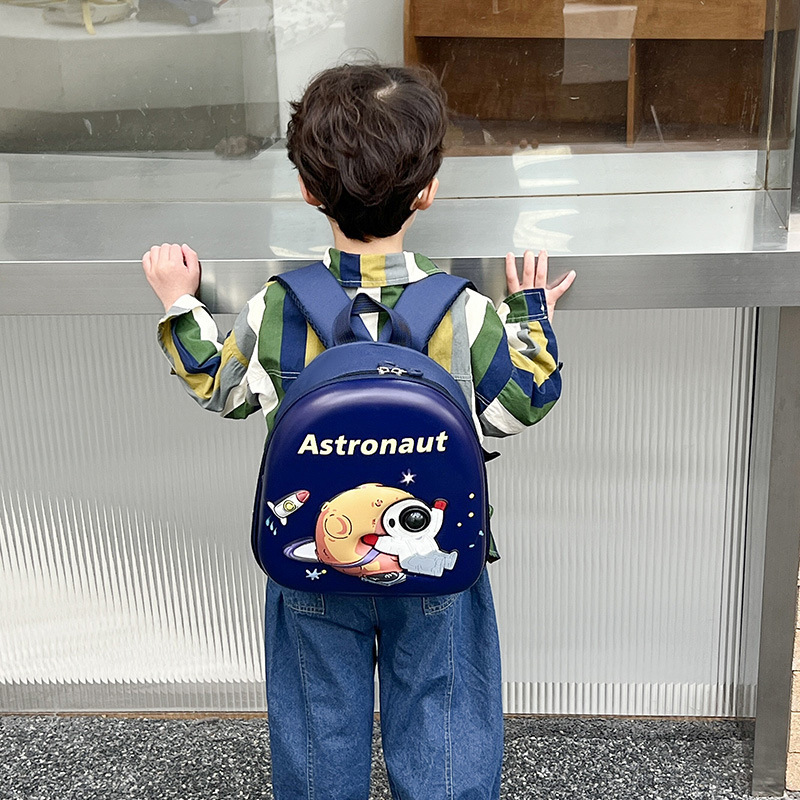 New eggshell children's kindergarten schoolbags, baby small schoolbags, boys' and girls' backpacks, cartoon casual flashing light backpacks full figure
