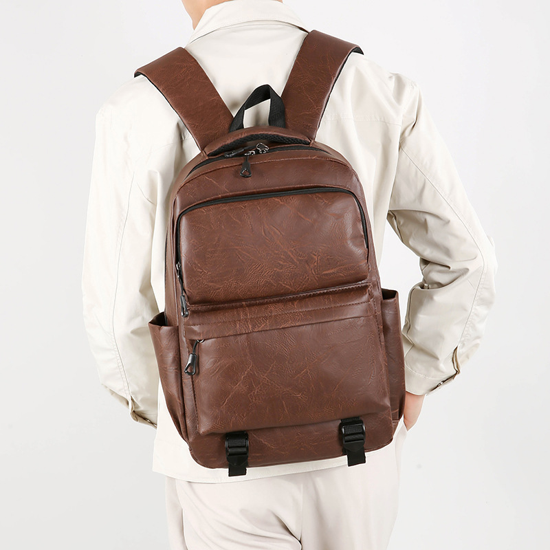 Men's backpack, large-capacity travel bag, simple design, niche computer backpack, schoolbag for junior high school, senior high school and college students, women Specification drawing