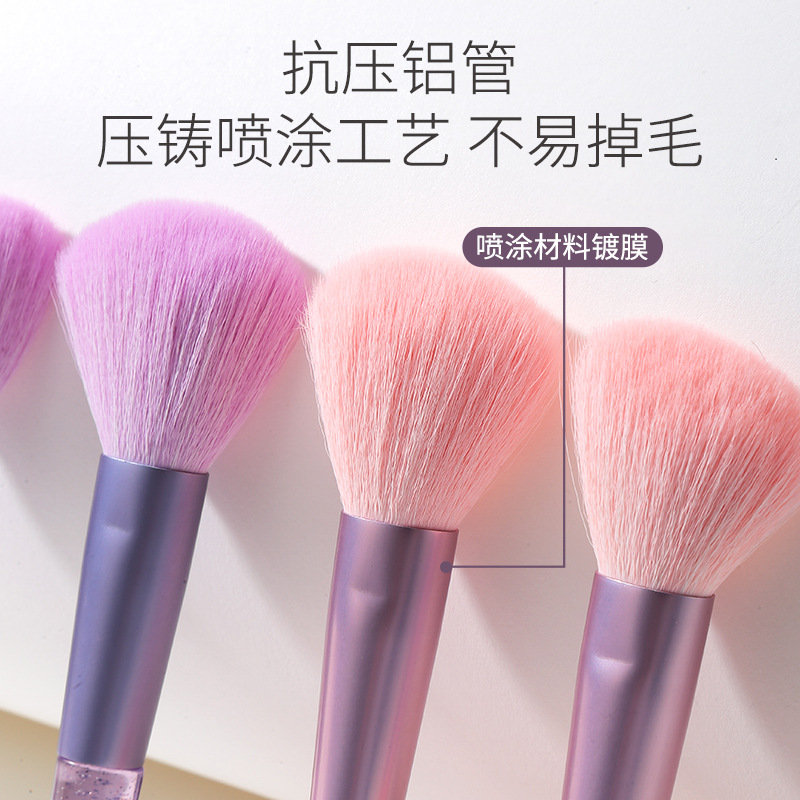 LMLTOP Foundation Brush 2-piece Portable Blush Powder Brush Contour Contour Brush Makeup Set Brush LLT35 Specification drawing