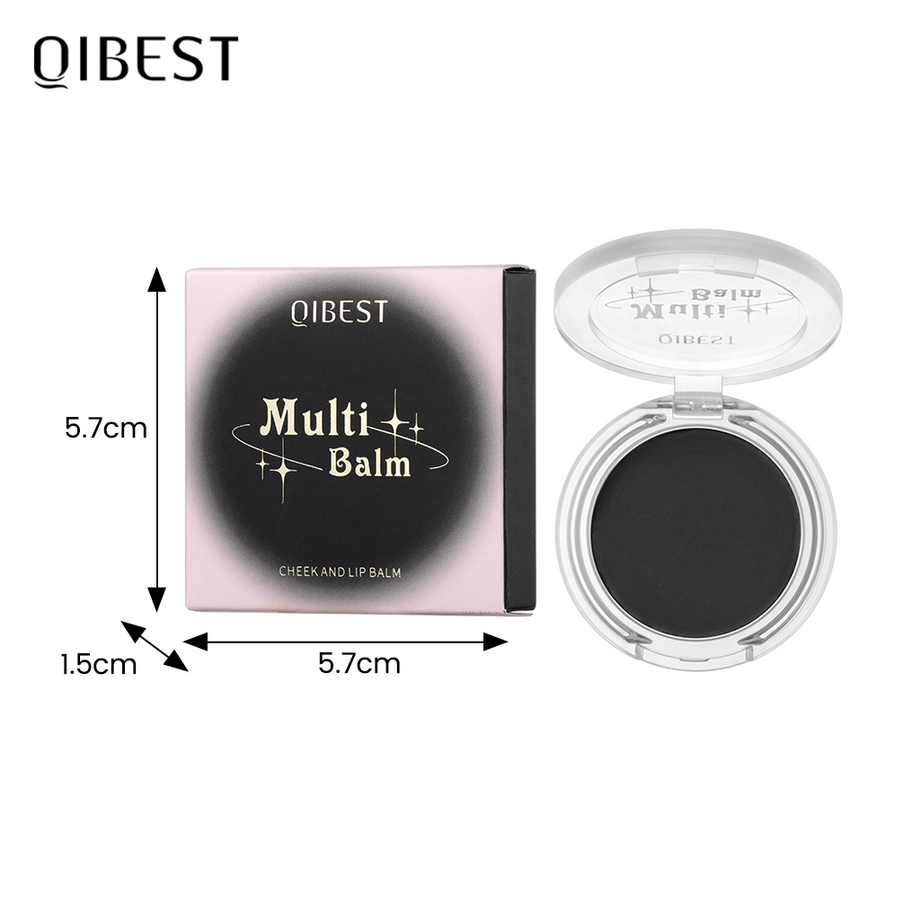 QIBEST Thermochromic Blush Black Transparent Crystal Color-changing ph Magic Gel Natural Nude Makeup Lip and Cheek Two-in-one Makeup Item Picture