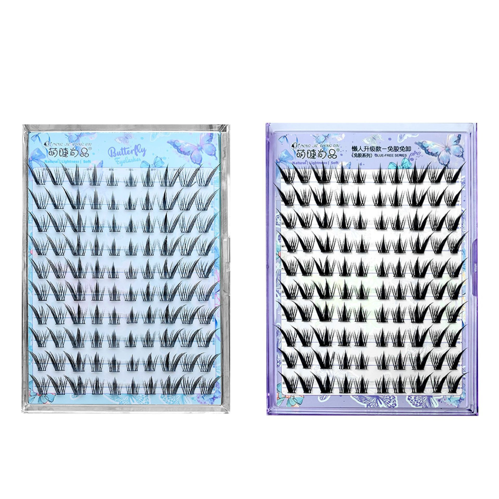 10-row large-capacity thick nine-tailed rabbit false eyelash natural single cluster segmented photogenic style lazy beginner's comic Item Picture