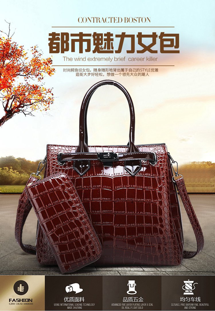 New European and American women's bags, trendy export handbags, crocodile print single-shoulder bags, cross-border crossbody bags, one piece, global shipping Application Scenario