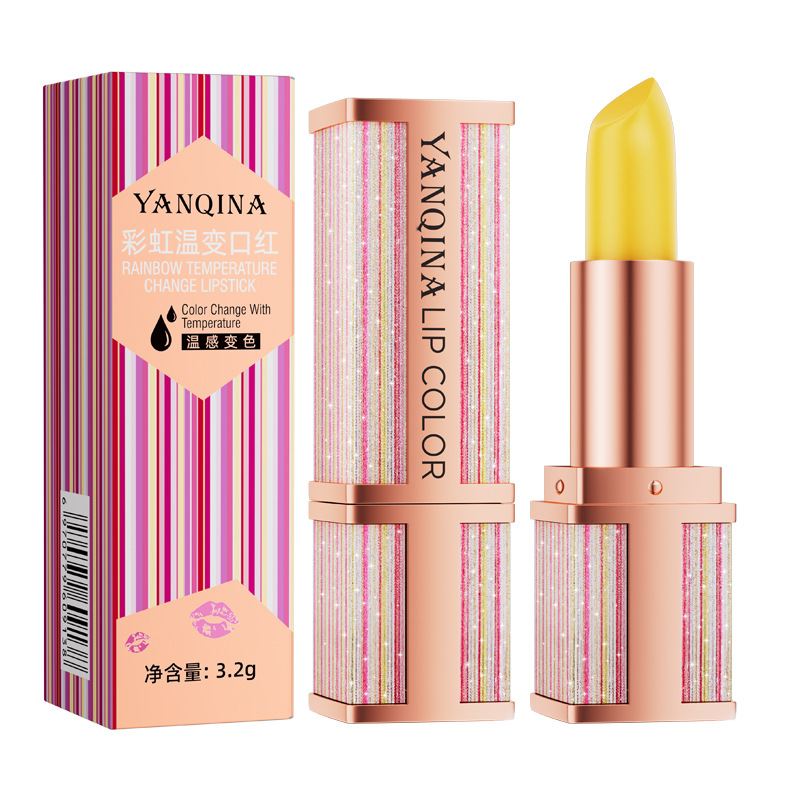 YANQINA Rainbow Thermochromic Lipstick, a thousand colors for a Thousand people, long-lasting and non-stick carotene Lip balm Item Picture