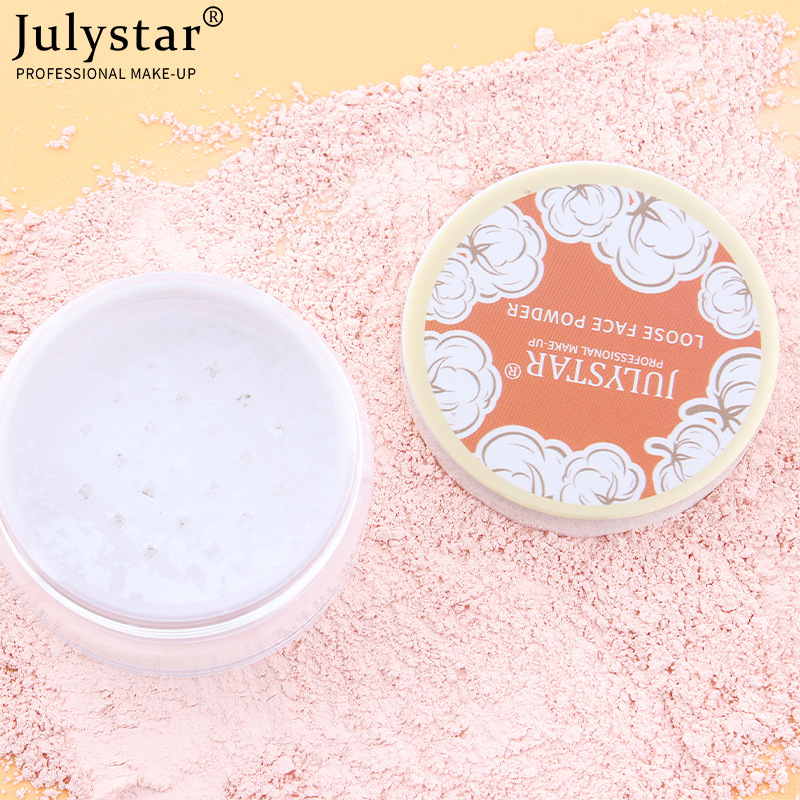 julystar Loose Powder, light nude contouring matte honey Powder, not easy to smudge, setting powder Specification drawing