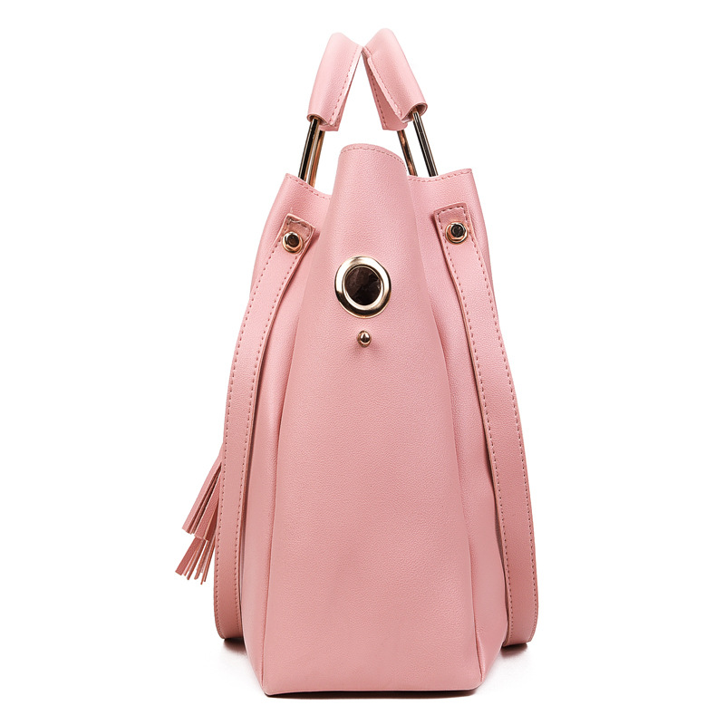 "Bag Women Cross-border 2024 New Style European and American hand-held women's bags, fashionable single-shoulder bucket women's bags, mother's bags, mommy's bags. Specification drawing