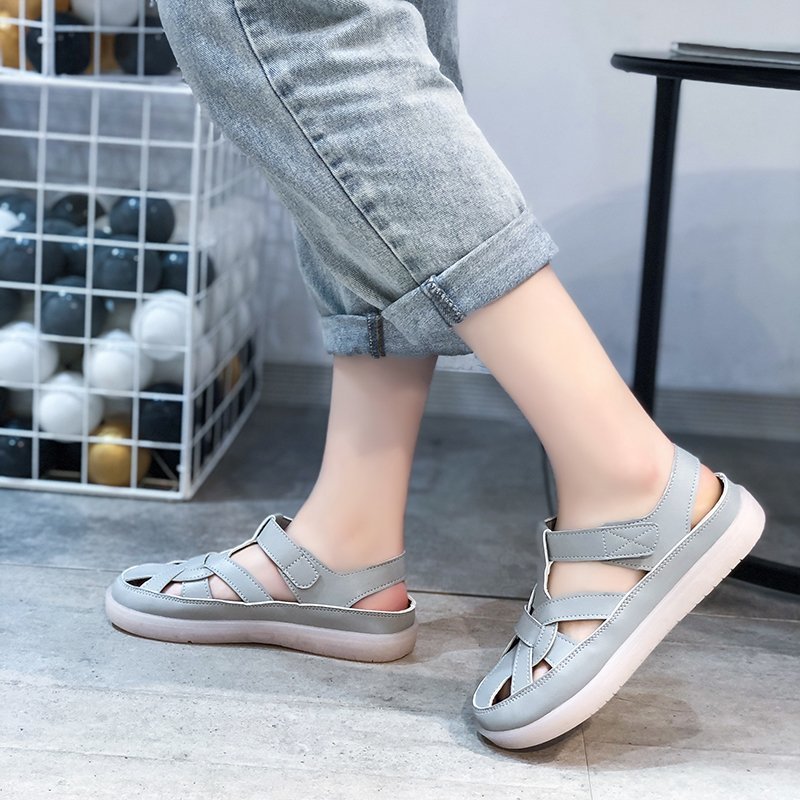 Fashionable crystal jelly sole women's sandals 2021 Summer new Korean style versatile Velcro student girls' cool slippers Specification drawing