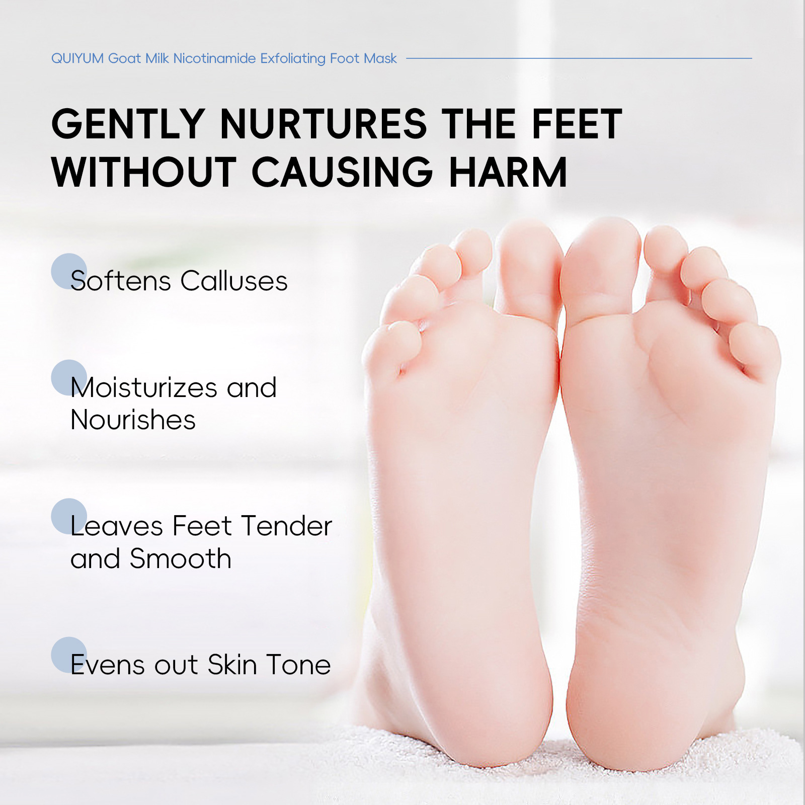 Cross-border QUIYUM Keratin Goat Milk Foot Mask 35g Moisturizing foot Mask Foot care manufacturer in stock wholesale Specification drawing