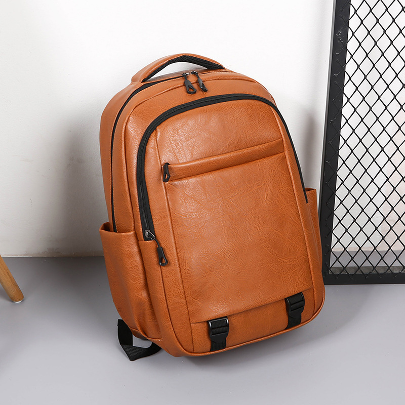 2024 New style backpack, simple commuting computer bag, cross-border wholesale, men's trendy edition, large-capacity schoolbag for junior and senior high school students Specification drawing