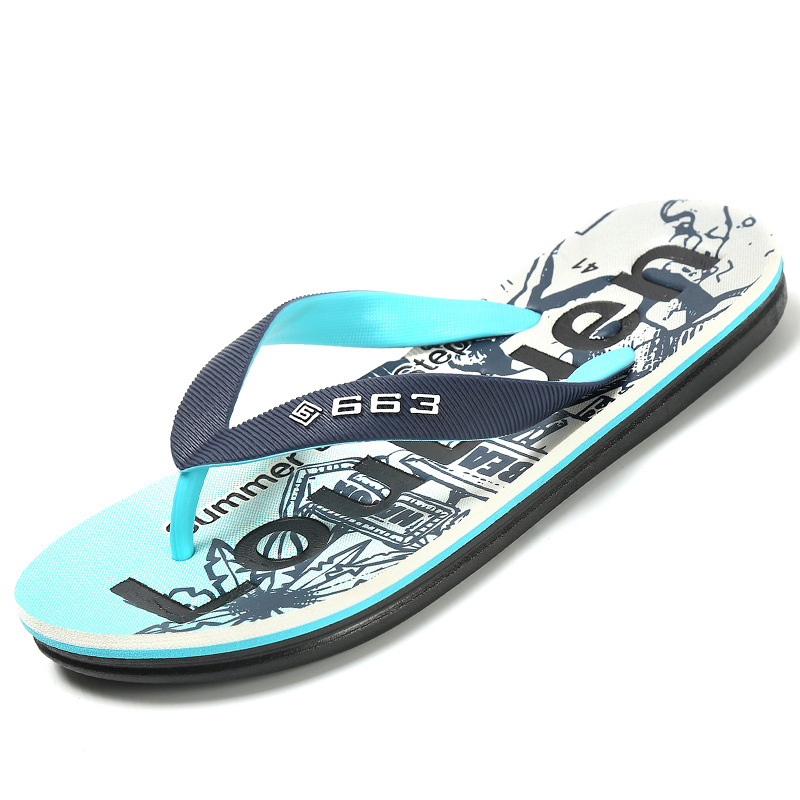 【 Customized with Pictures 】 Fashionable and quality men's flip-flops, summer slippers, Korean-style outdoor beach men's flip-flops factory Item Picture
