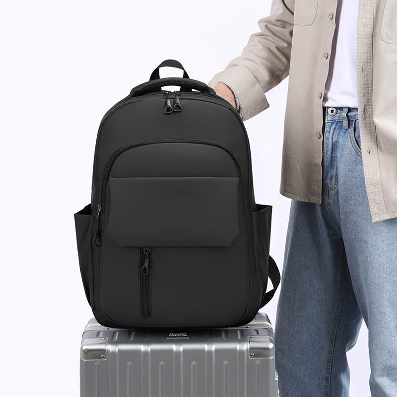 Wholesale of in-stock commuting and business backpacks for men, simple and large-capacity USB charging laptop bags, and student schoolbags Specification drawing