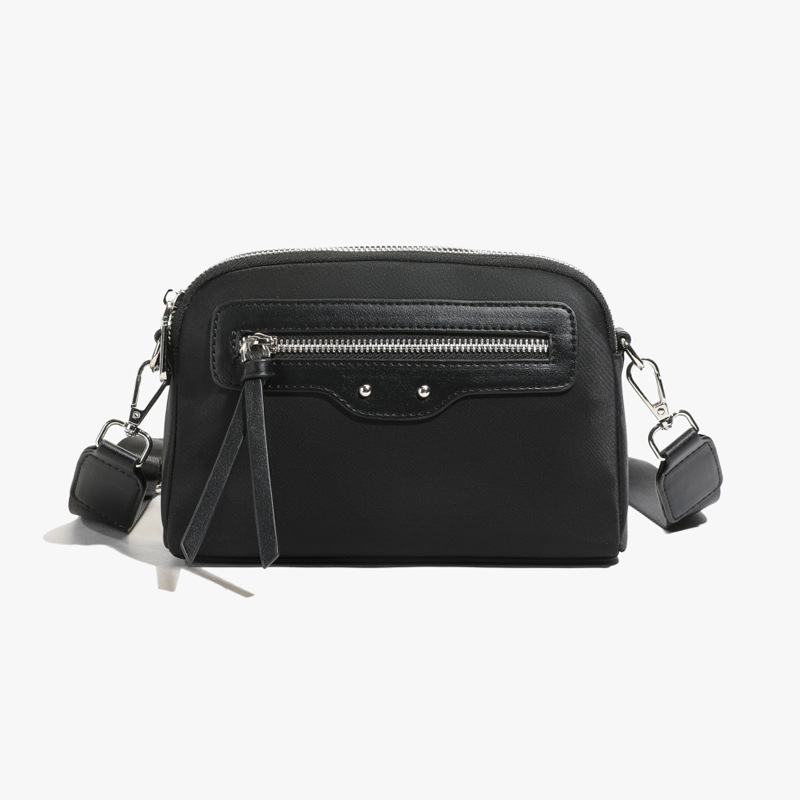 A simple and fashionable women's crossbody bag 2025 new style, a genuine leather single-shoulder bag, and a convenient double-zipper phone case Item Picture