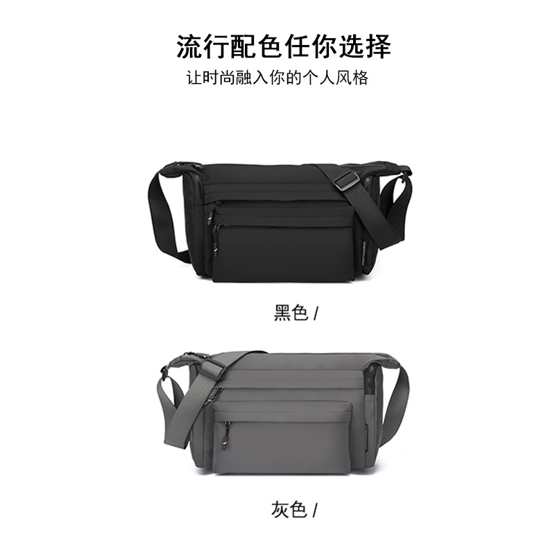 2024 New stylish and versatile messenger bag, Japanese minimalist functional single-shoulder bag, casual men's large-capacity crossbody bag Application Scenario