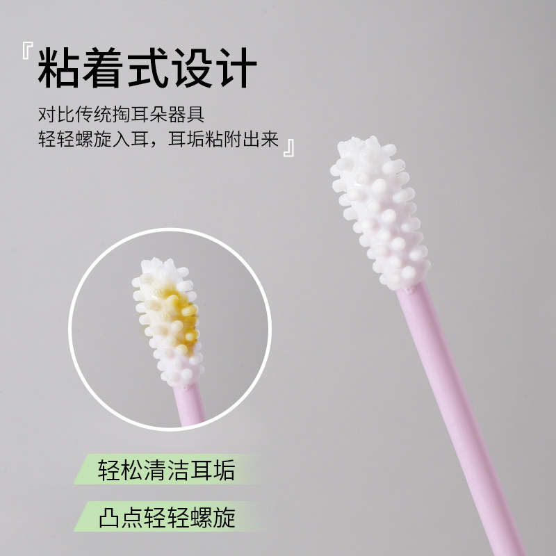 Double-ended silicone cotton swabs can be reused. Cosmetic cotton swab sticks with pointed and round ends. Silicone ear cleaning tools A Application Scenario