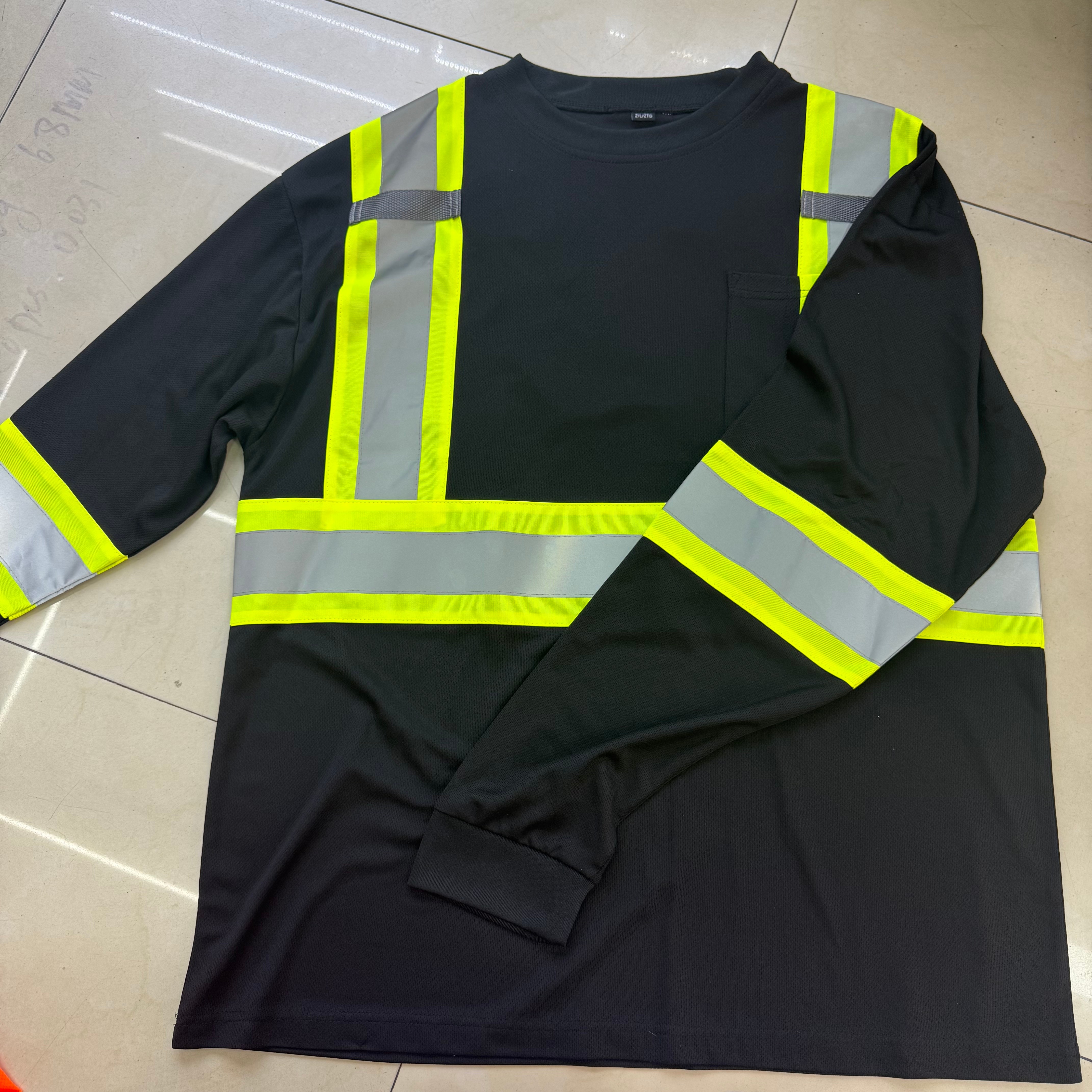 Reflective Clothing, Sun Protection, Breathable, Round-Neck Reflective T-Shirt, High-Brightness Work Clothes For Construction Application Scenario
