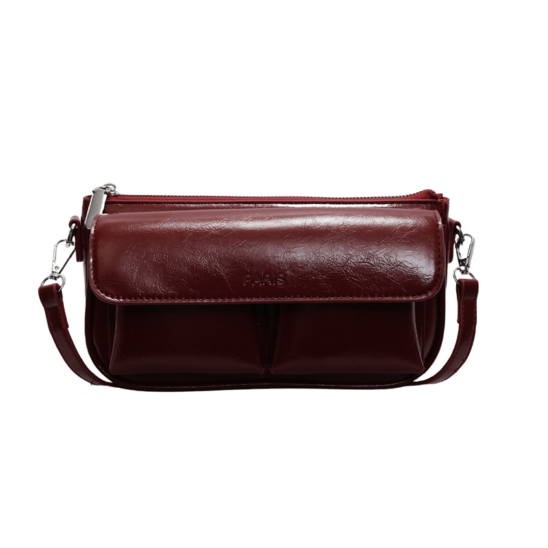 A solid color design bag for women in 2025, a trendy and fashionable single-shoulder underarm bag, and a retro commuter crossbody bag Item Picture