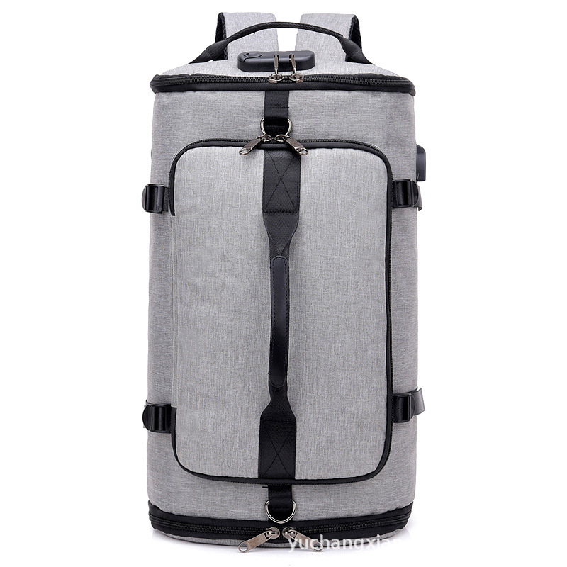 Wholesale Oxford cloth schoolbags in stock, large-capacity outdoor travel backpacks, multi-purpose luggage backpacks, customized logos full figure