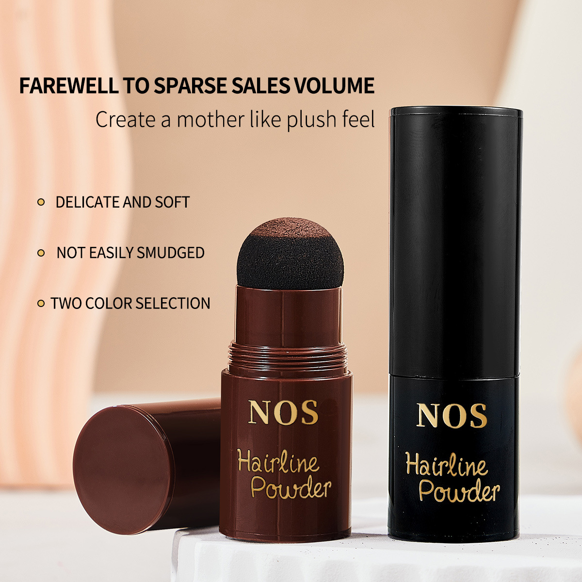 Cross-border foreign trade English version Hairline filling powder stick Contouring Shadow powder to raise the forehead and trim the temples shadow waterproof details Picture