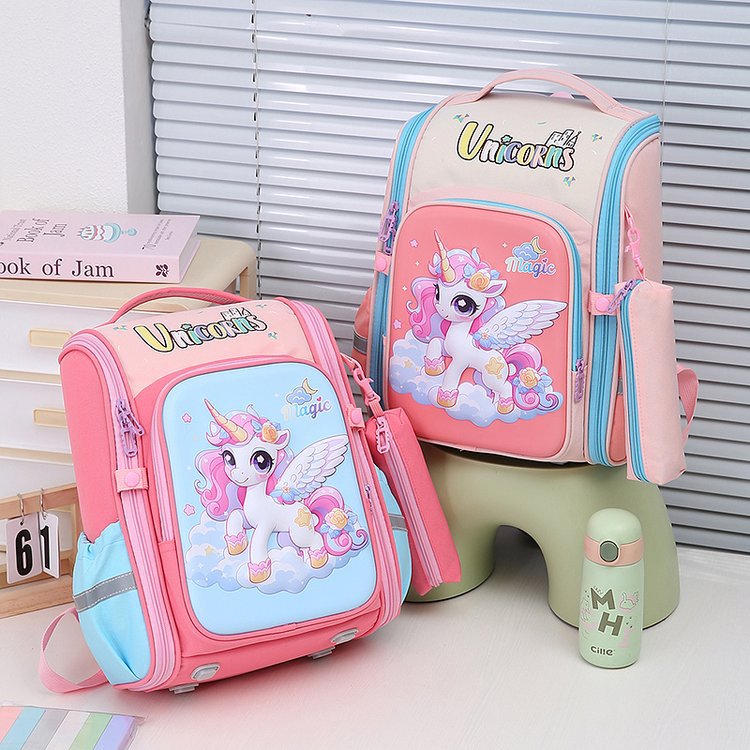 Cartoon children's schoolbags for primary school students from grades 1 to 4, boys and girls, primary school, middle school, preschool and kindergarten students full figure