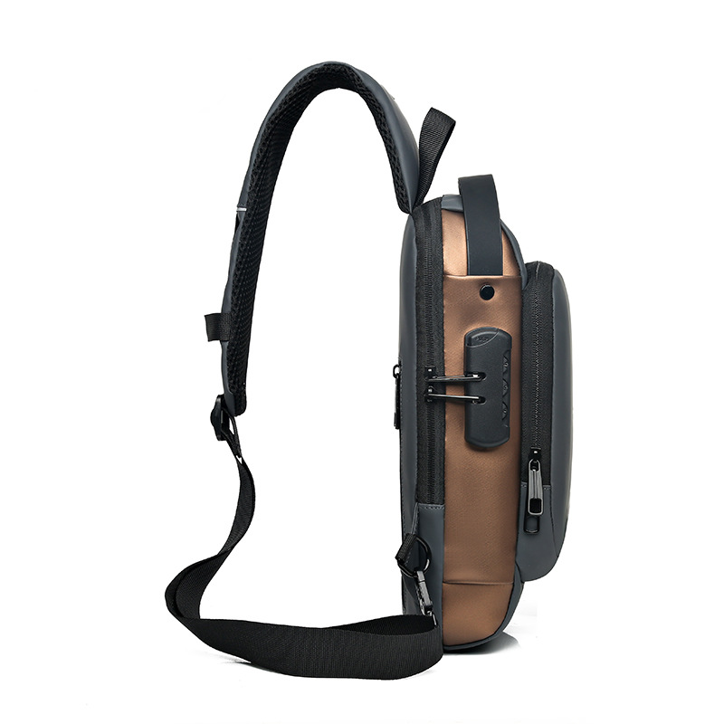 Cross-border chest bag for men, business single-shoulder crossbody men's backpack, anti-theft crossbody bag, large-capacity sports motorcycle bag Specification drawing