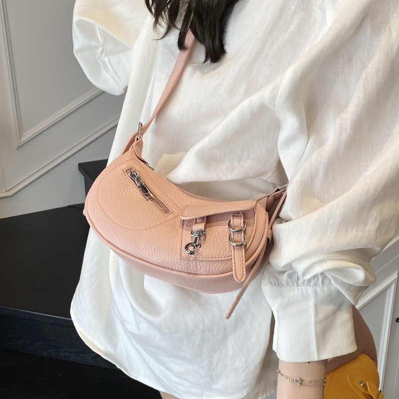 Underarm trendy and fashionable dumpling bag for women, simple and versatile Korean style single-shoulder bag, 2025 new niche design crossbody bag details Picture