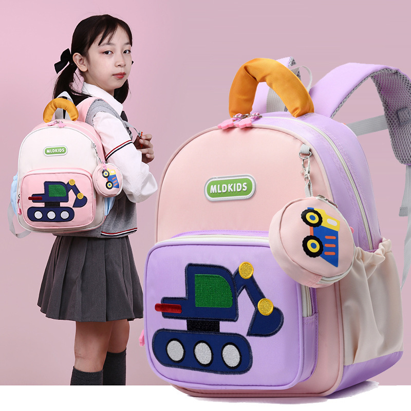 New trendy pattern kindergarten small and middle class children's schoolbag for boys and girls aged 4-6, casual and lightweight backpack Specification drawing
