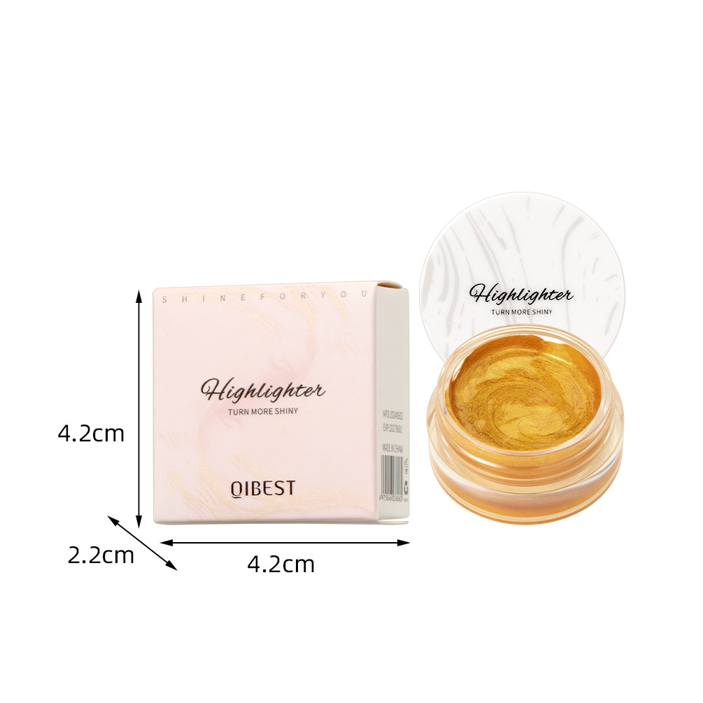QIBEST Cross-border Sparkling High-Gloss Cream: Natural pearlescent facial contouring, full-body brightening, contour modification, High-gloss makeup Item Picture
