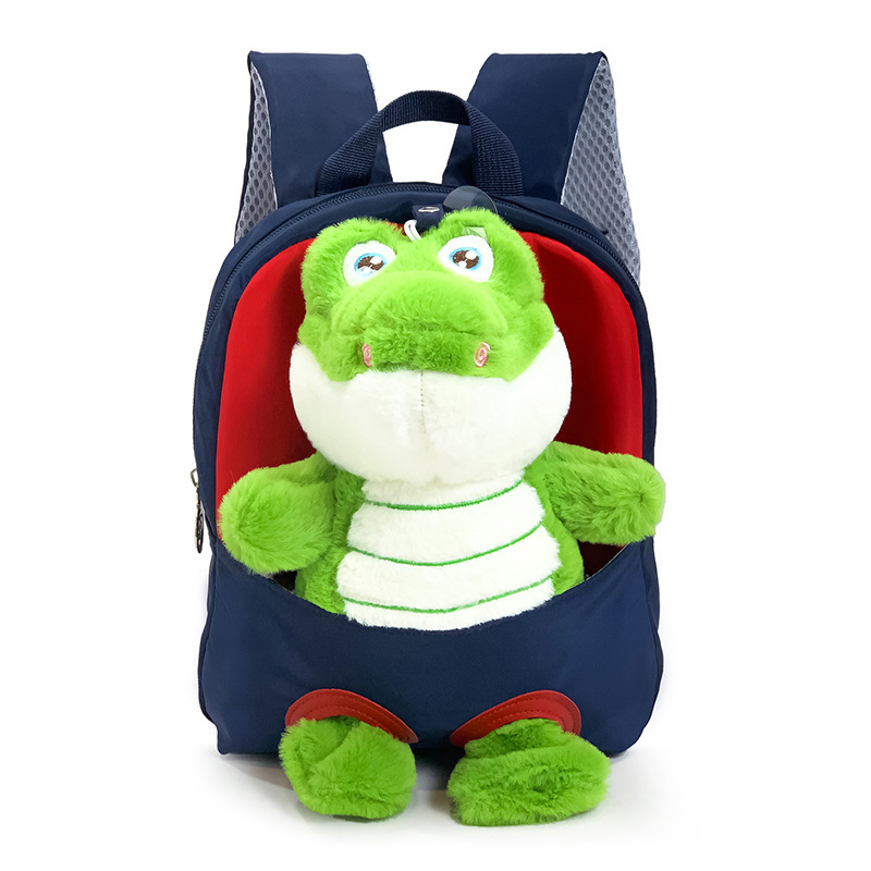 Creative and cute crocodile children's backpack, durable and lightweight kindergarten schoolbag, trendy and fashionable small backpack Item Picture