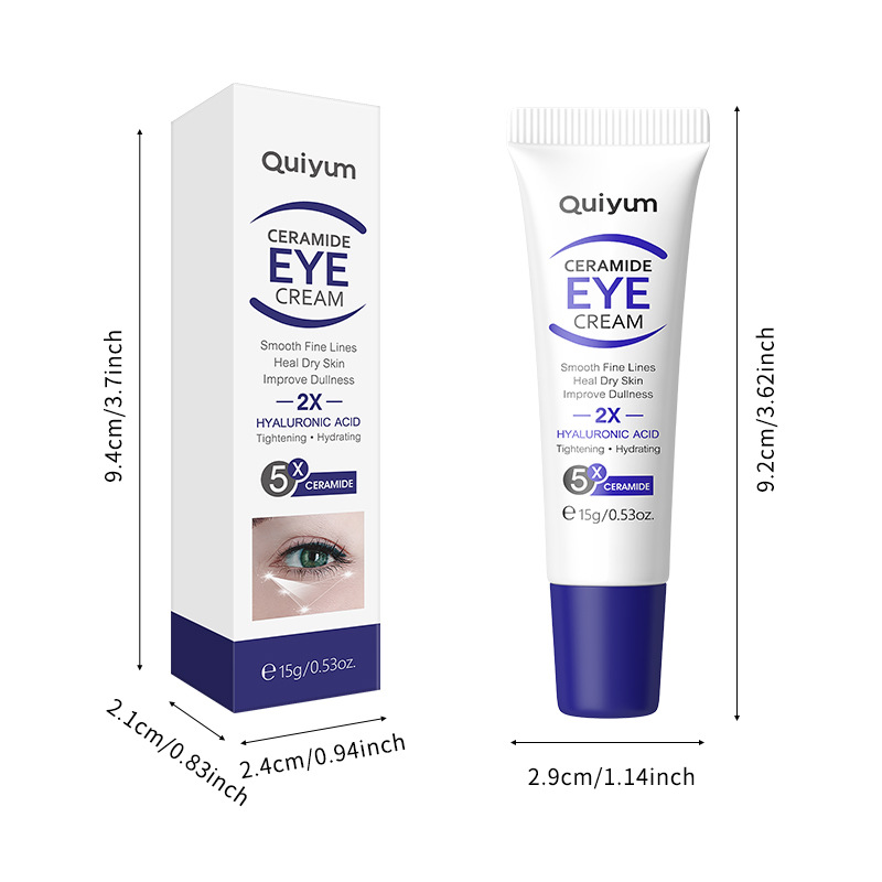 Manufacturer wholesale cross-border QUIYUM ceramide Eye Cream 15g hydrating, moisturizing and repairing eye area skin care products Item Picture