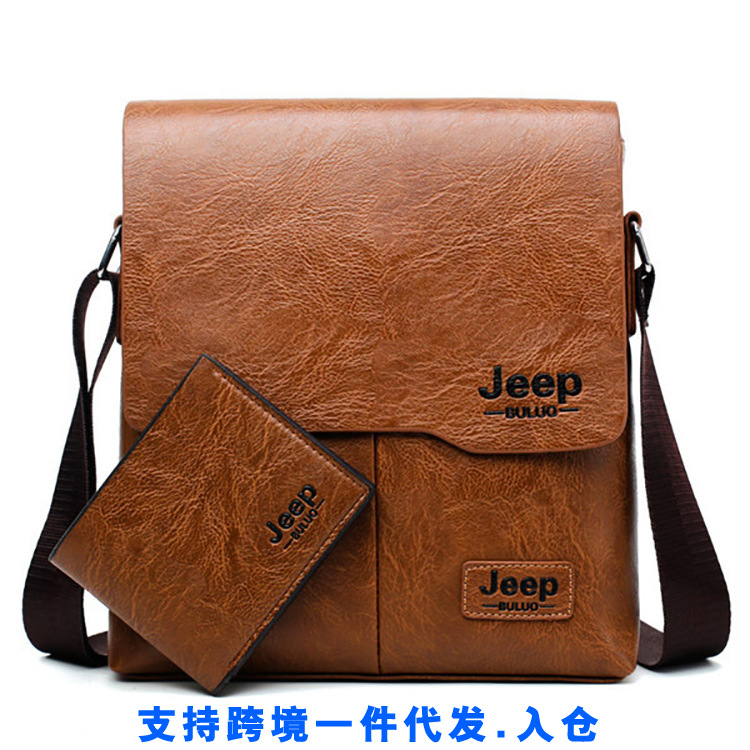 New men's single-shoulder bag, crossbody bag, wallet and lid style business casual men's bag cross-border one-piece consignment global details Picture