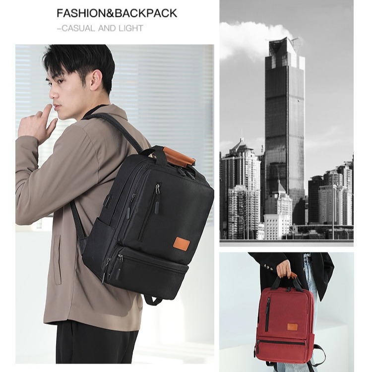 Backpack, large-capacity, high-end backpack, three-piece schoolbag, men's bag, business backpack, multi-functional charging computer bag Application Scenario