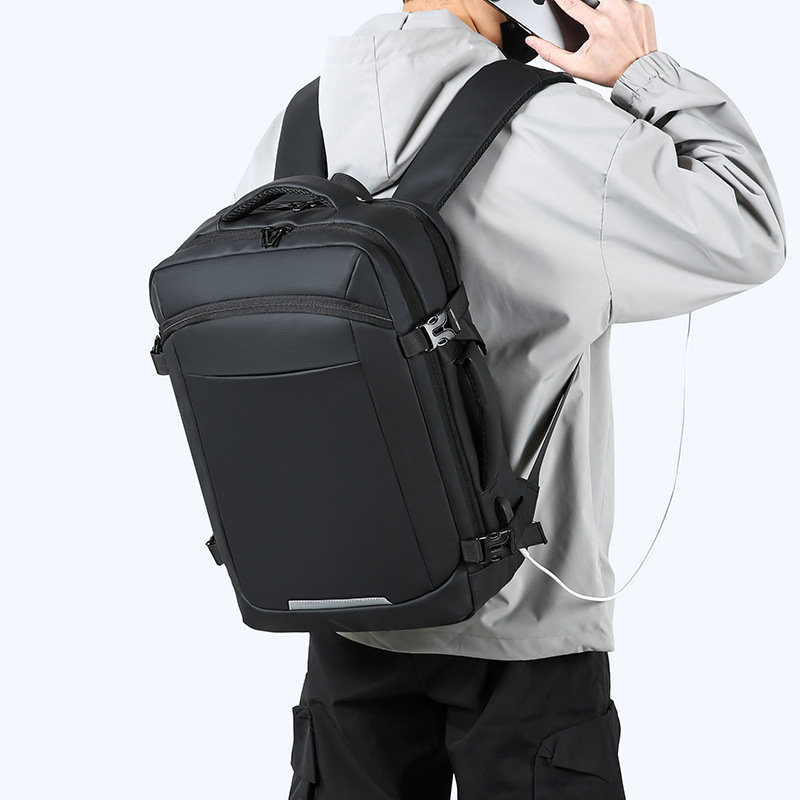 New cross-border Korean-style men's backpacks, school bags for junior and senior high school students, large-capacity, simple commuting computer bags for foreign trade full figure