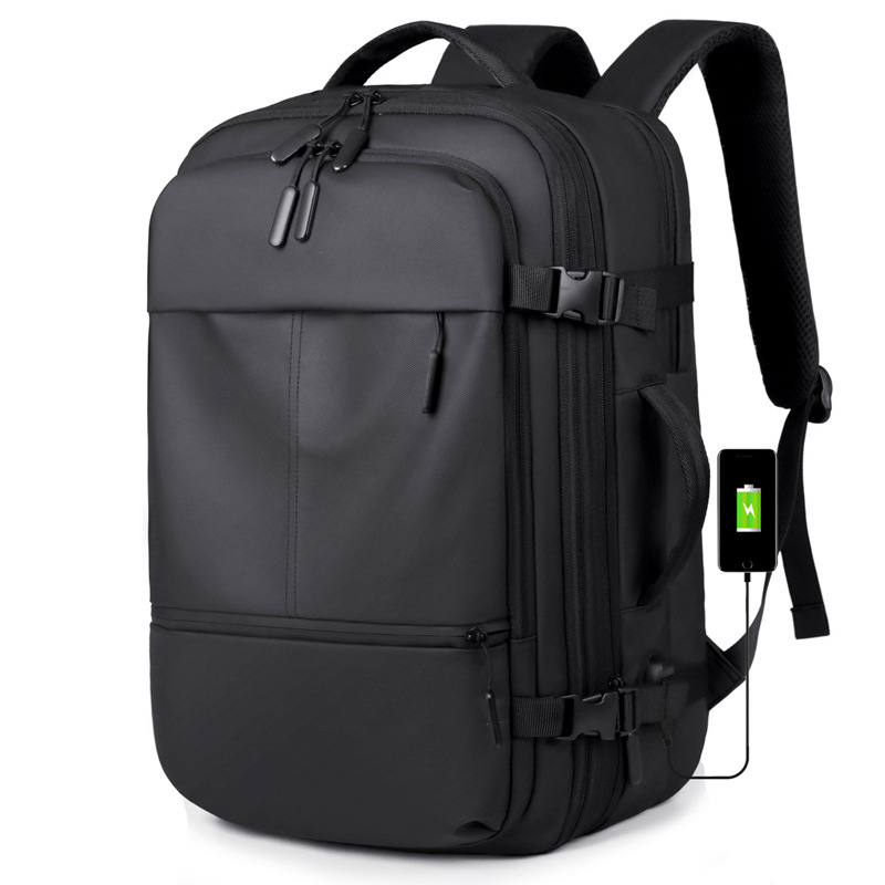 Men's new business and fashionable backpack, large-capacity travel bag, casual waterproof laptop backpack, men's style full figure