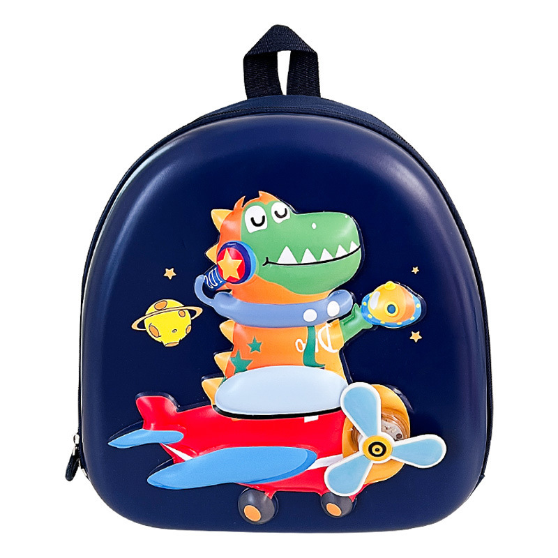 2024 New Children's Bag, illuminated cartoon, kindergarten and primary school schoolbag, eggshell little dinosaur, girls' backpack Item Picture