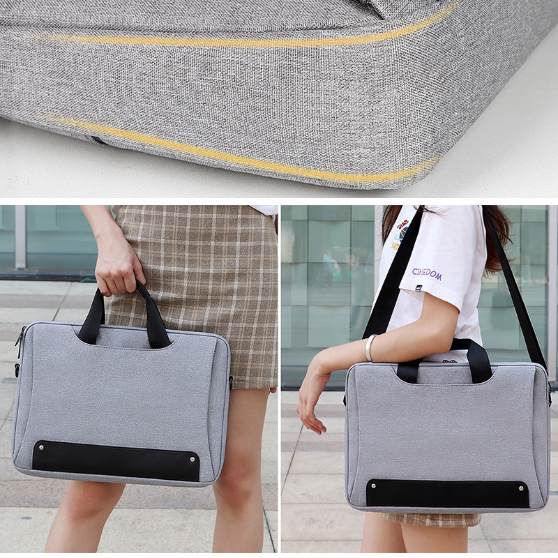 Wholesale single-shoulder portable laptop bags, waterproof briefcases, 131,415.6 inches, both men and women can print logos Application Scenario