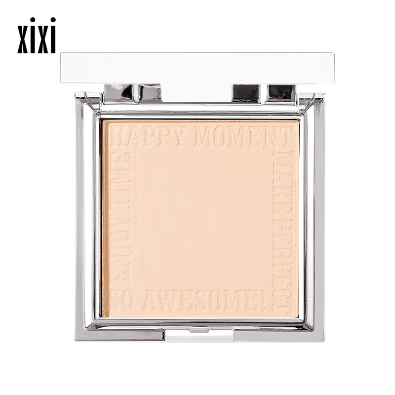 XIXI Light Cream Soft Focus Powder Compact is clear, long-lasting, and sets the makeup. The loose powder is fine, waterproof, and comes with a mirror powder puff Item Picture