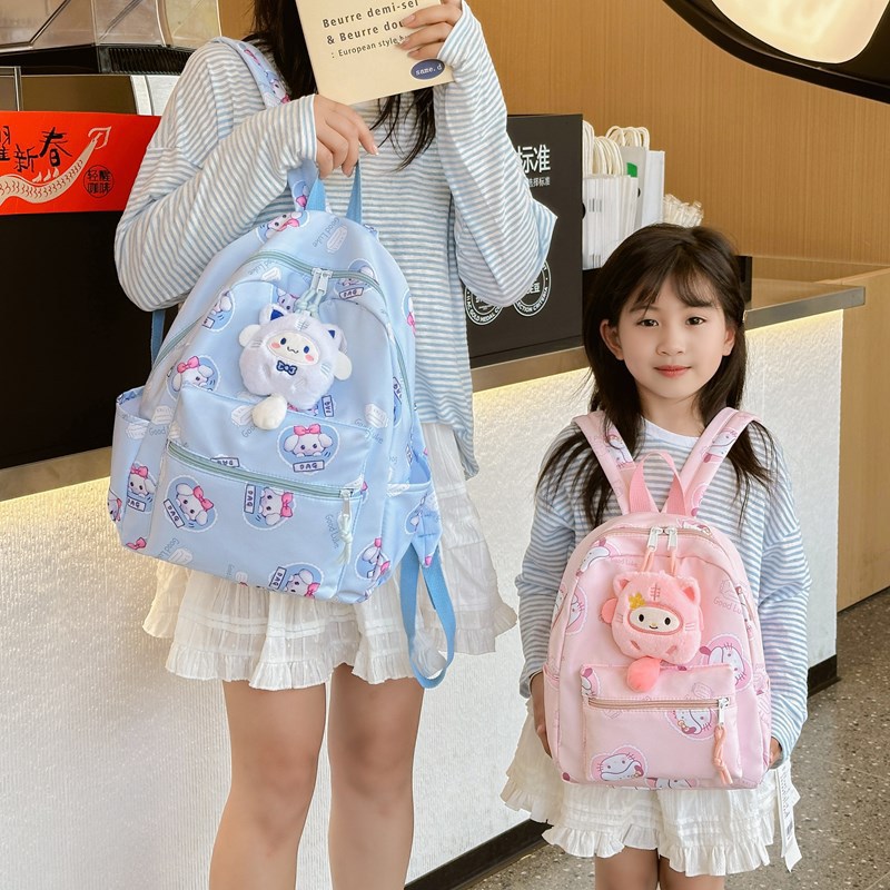 2024 Children's trendy backpacks: Cute cartoon casual backpacks for boys and Girls, fashionable printed kindergarten schoolbags Specification drawing