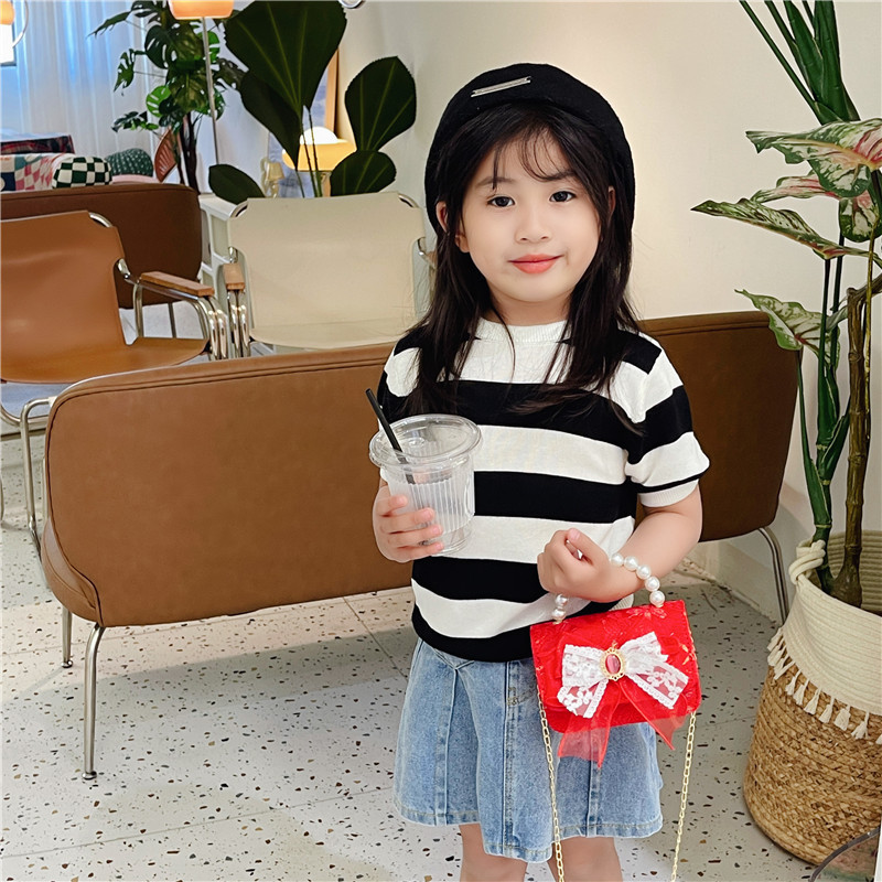 Sweet bow children's bag, girl's gift, stylish princess loose change decoration bag, fashionable chain single-shoulder crossbody bag Specification drawing