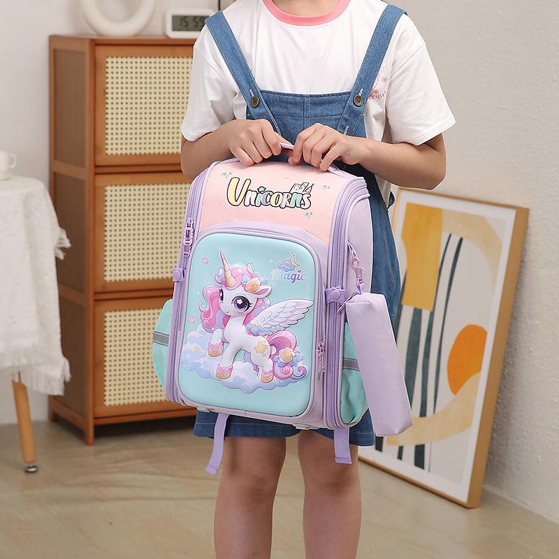 Cartoon children's schoolbags for primary school students from grades 1 to 4, boys and girls, primary school, middle school, preschool and kindergarten students Specification drawing
