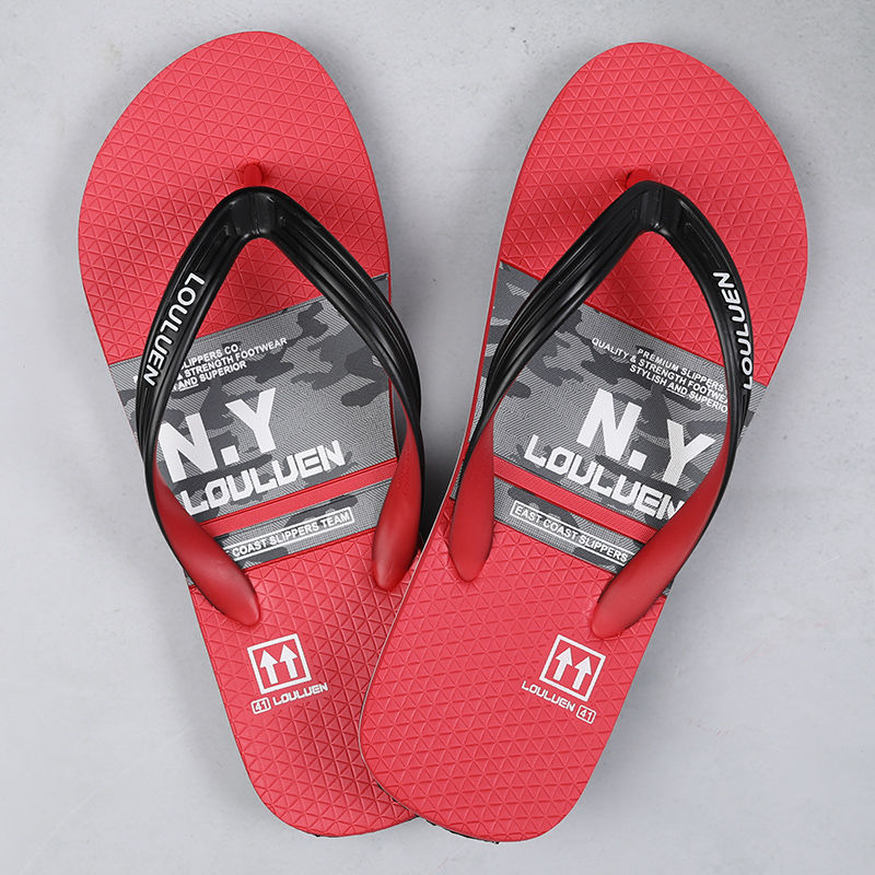 Lu 'an summer flip-flop sandals for men's new trendy outerwear beach anti-slip men's flip-flops Specification drawing