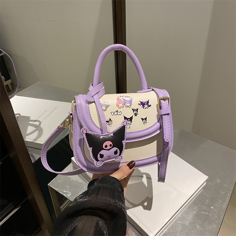 Children's Kuromi Bag 2024 New Cute Cartoon Girl princess handbag, girl accessory, single-shoulder crossbody bag full figure