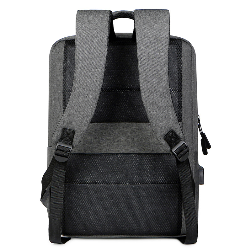 Men's black cross-border backpack, laptop bag, custom LOGO commuting backpack Specification drawing