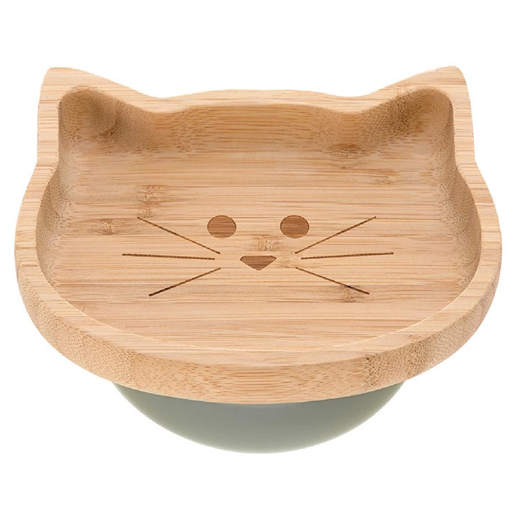 【 Jiehao Bamboo and Wood 】 Japanese-style all-bamboo tableware, natural and eco-friendly children's separate plates, creative cartoon plates, best-selling CX in Japan and South Korea Specification image