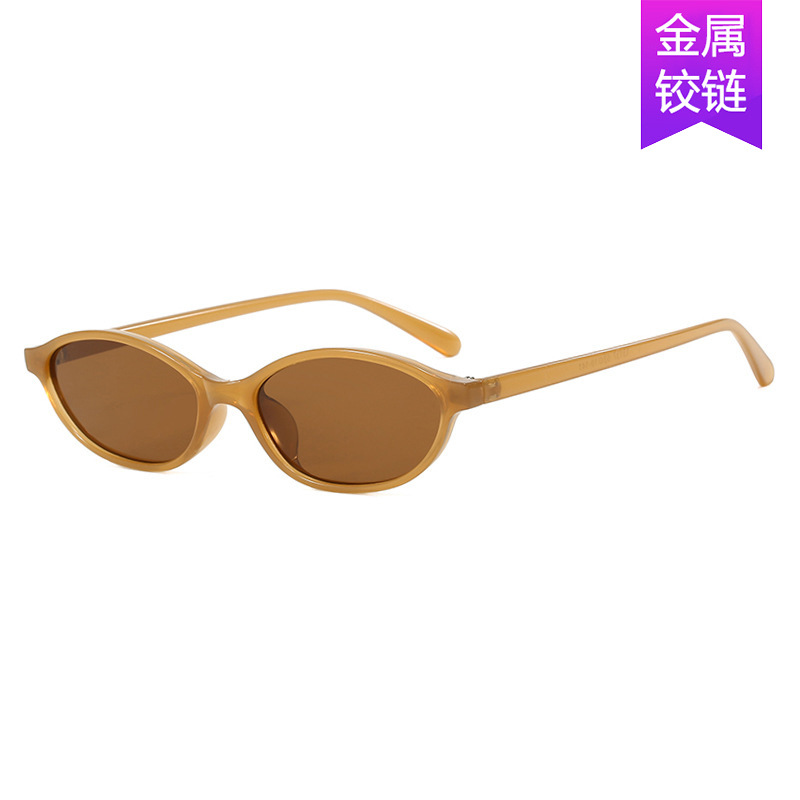 The 2024 new style of cross-border oval small-frame sunglasses from Europe and America is fashionable, trendy, high-end and personalized Item Picture