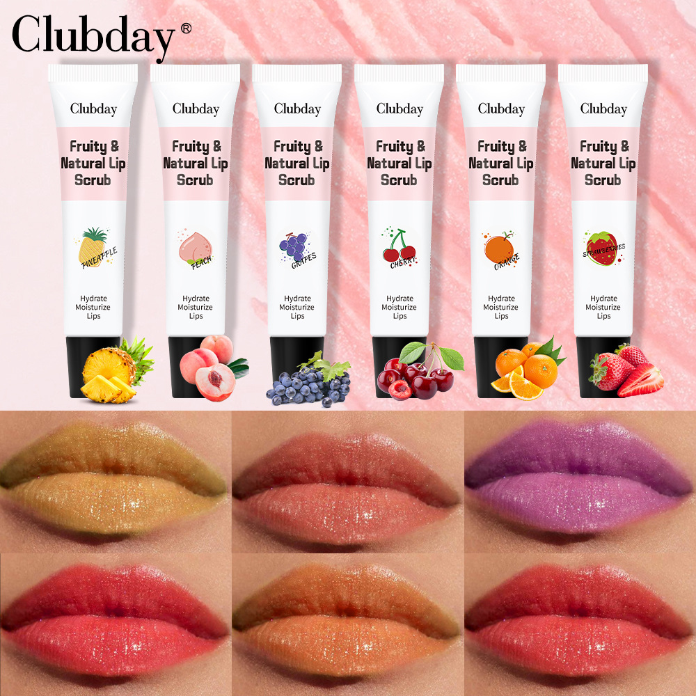 Cross-border makeup exfoliation, dead skin removal, lip line fading, moisturizing care, lip balm, fruit-flavored lip scrub for export full figure